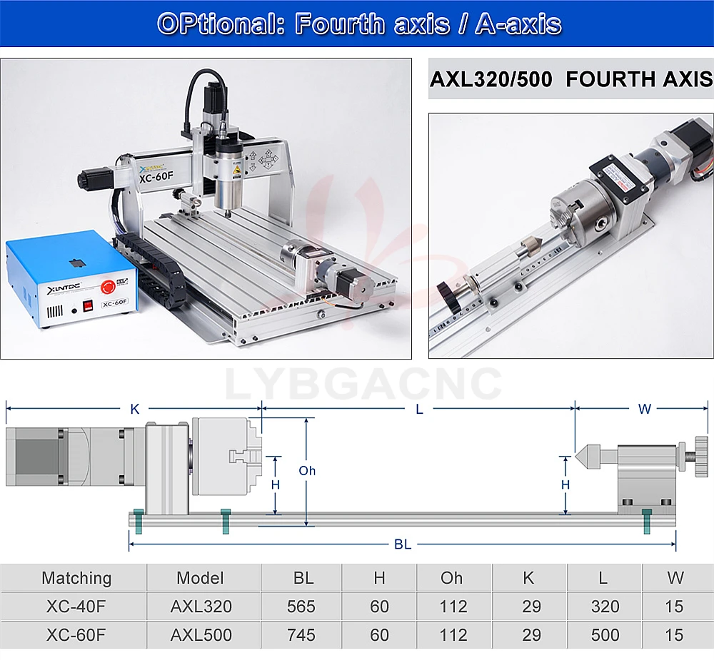 LYBGACNC 800 Вт 1500 Вт XC-40F/60F Фрезерный станок с ЧПУ, гравер, 3 оси/4-осевой сверлильный фрезерный станок USB VFD 220 В 110 В, опция, деревообработка
LYBGACNC 800 Вт 1500 Вт XC-40F/60F Фрезерный станок с ЧПУ, гравер, 3 оси/4-осевой сверлильный фрезерный станок USB VFD 220 В 110 В, опция, деревообработка