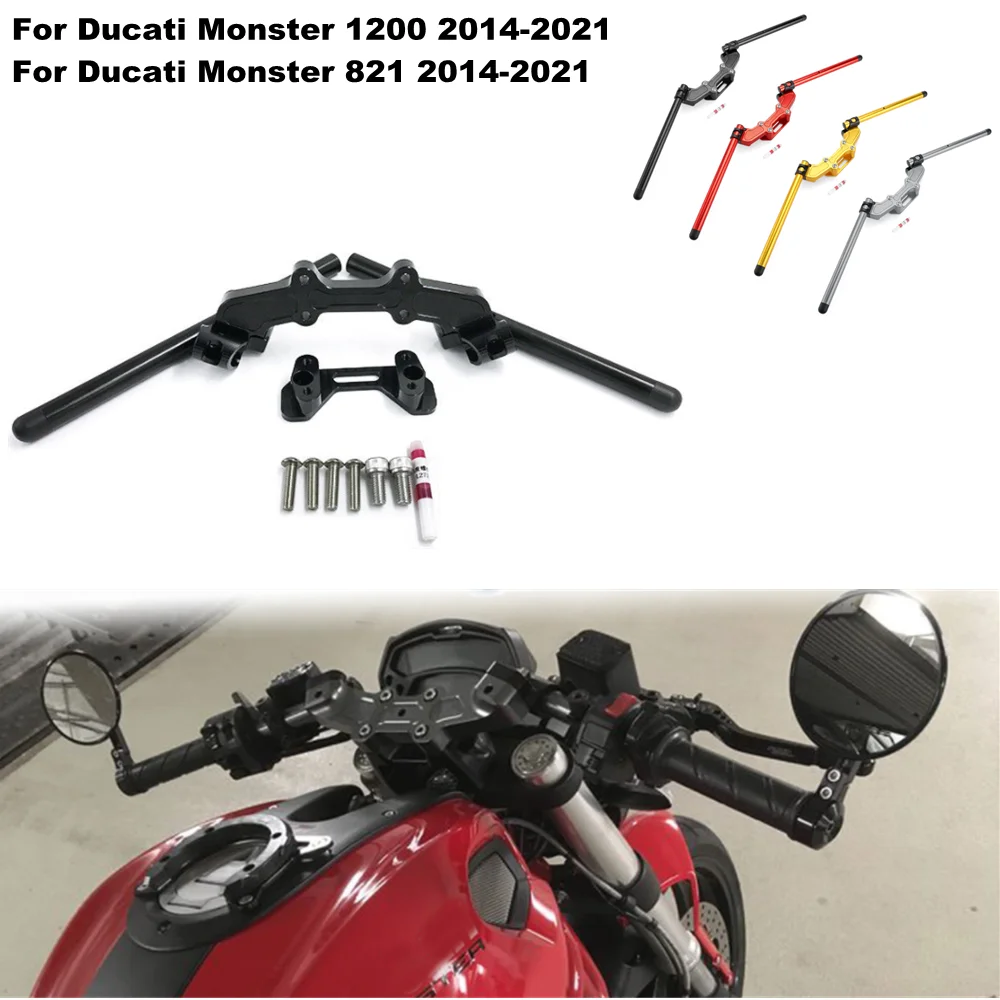 Motorcycle Clip-On Risers Adjustable Handlebars Handle Bar Adapter For Ducati Monster 821 1200 2014-2021 2020 2019 2018 2017
Motorcycle Clip-On Risers Adjustable Handlebars Handle Bar Adapter For Ducati Monster 821 1200 2014-2021 2020 2019 2018 2017