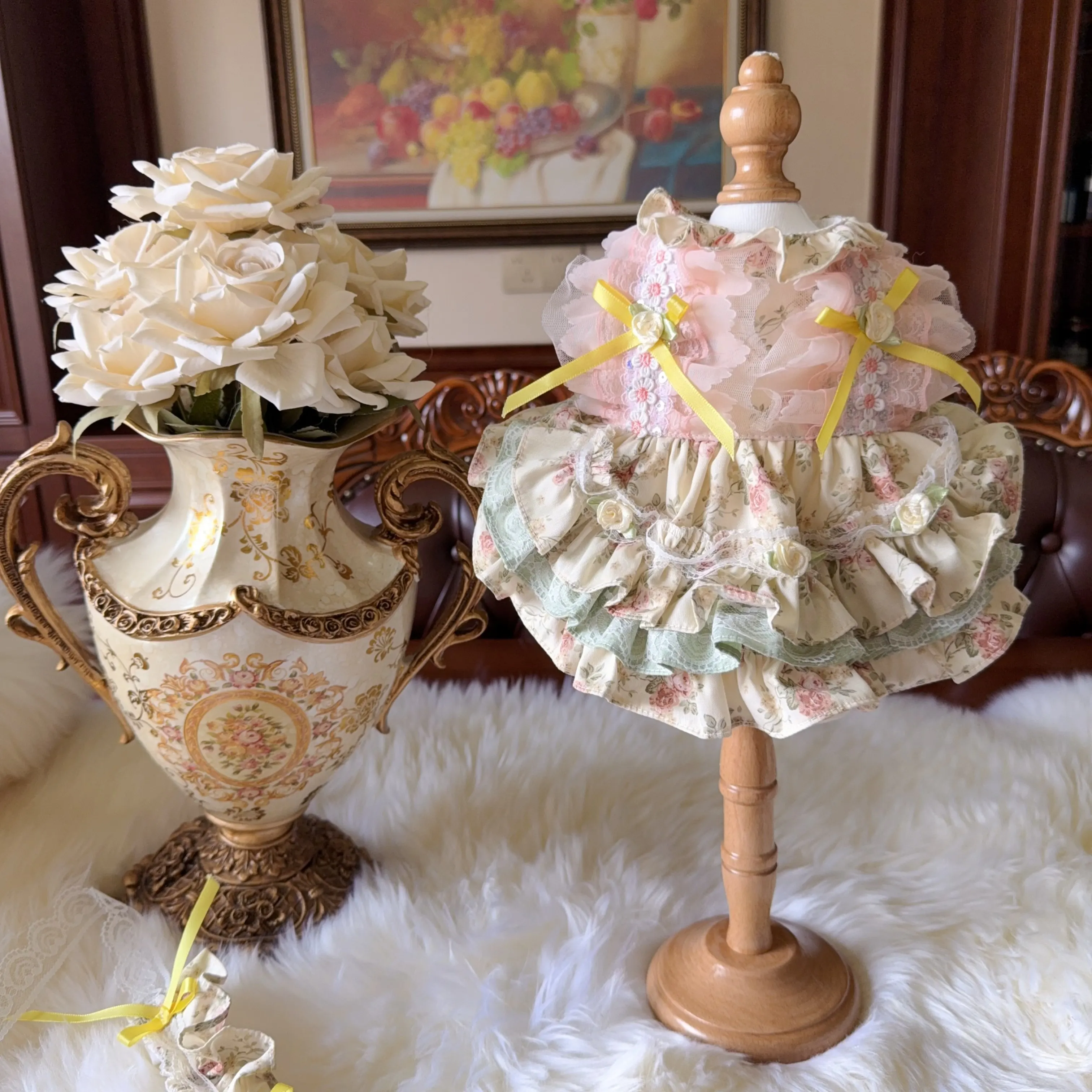 Ретро-платье для собак в стиле Лолита, из чистого хлопка, ручной работы, с принтом и кружевом, для маленьких и средних собак, щенков, тедди, юбки 2026
Ретро-платье для собак в стиле Лолита, из чистого хлопка, ручной работы, с принтом и кружевом, для маленьких и средних собак, щенков, тедди, юбки 2026