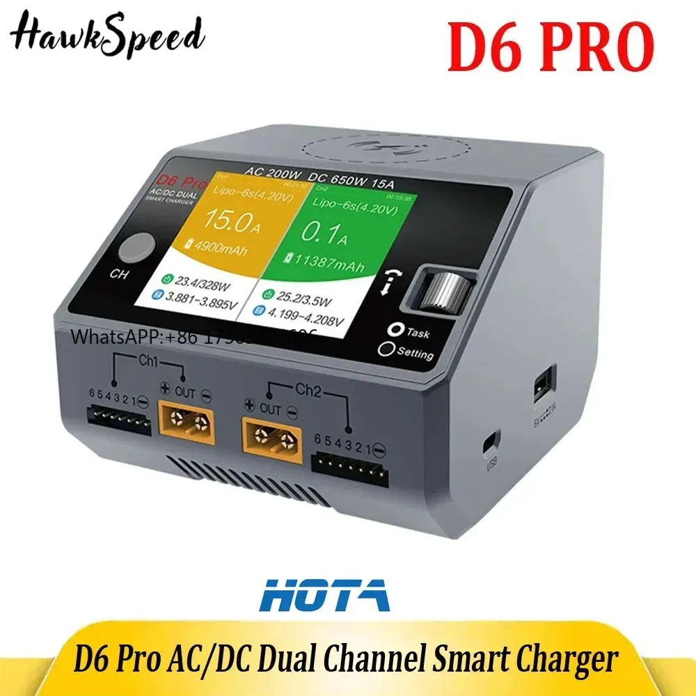Новинка 2026: Зарядное устройство D6 Pro AC 200W DC 650W 15A (D6 DC 2X325W 2X15A) с беспроводной зарядкой для аккумуляторов 1-6S Lipo LiHV/NiZn/Nicd/NiMH
Новинка 2026: Зарядное устройство D6 Pro AC 200W DC 650W 15A (D6 DC 2X325W 2X15A) с беспроводной зарядкой для аккумуляторов 1-6S Lipo LiHV/NiZn/Nicd/NiMH