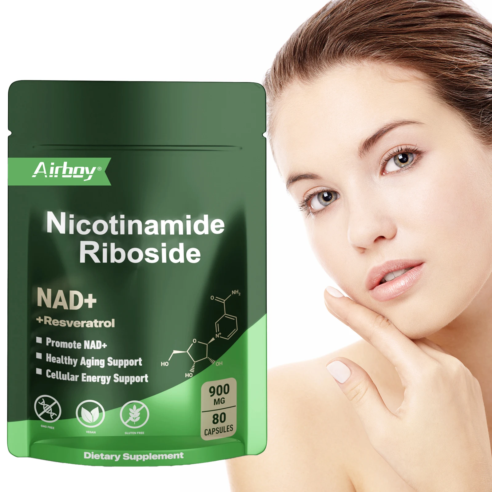 NAD+ Supplement - Antioxidant, Brightens Skin, Supports Blood Flow, Cellular Energy Production and Metabolism
NAD+ Supplement - Antioxidant, Brightens Skin, Supports Blood Flow, Cellular Energy Production and Metabolism