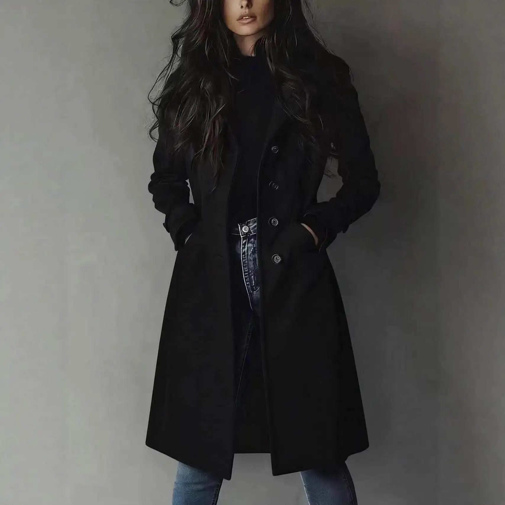 High Quality Suede Long Coat Autumn Winter Women's Fashion Outerwear Stand Collar Windbreaker Elegant Simple Color
High Quality Suede Long Coat Autumn Winter Women's Fashion Outerwear Stand Collar Windbreaker Elegant Simple Color