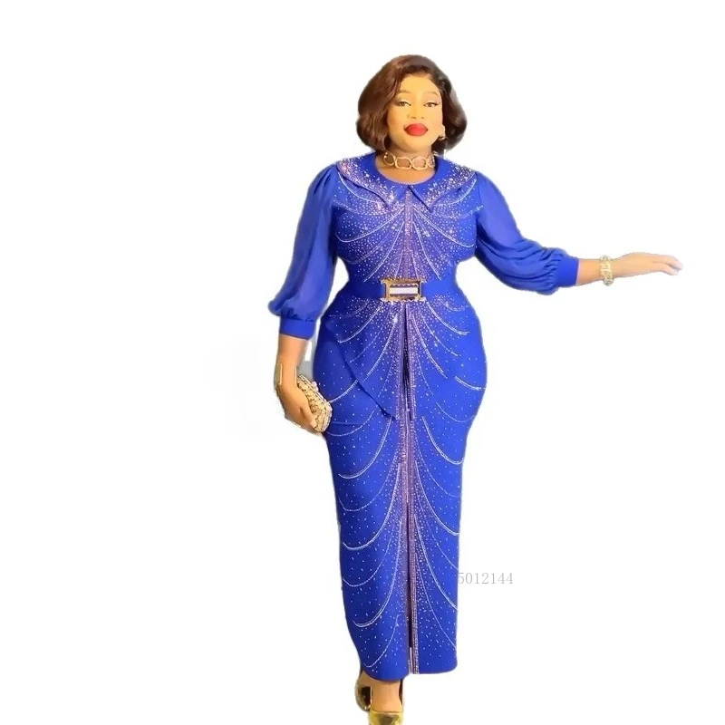 African Party Dresses for Women Dashiki Diamond Bodycon Slit Long Dress Plus Size Elegant Turkey Muslim Wedding Evening Gown
African Party Dresses for Women Dashiki Diamond Bodycon Slit Long Dress Plus Size Elegant Turkey Muslim Wedding Evening Gown