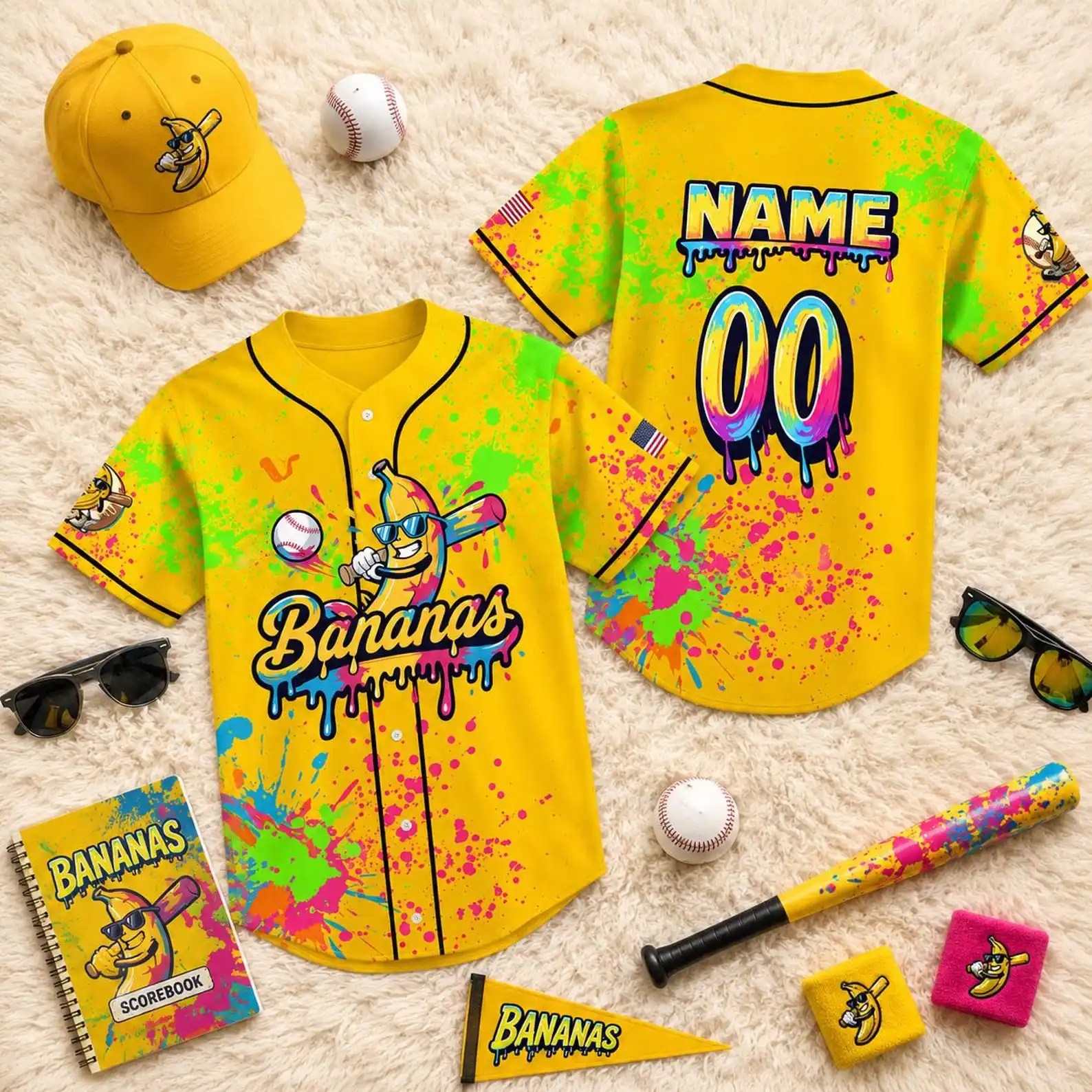 Banana Team Personalized Baseball Jersey Custom Name Number Sports Shirt Breathable Unisex Fan Apparel Gift
Banana Team Personalized Baseball Jersey Custom Name Number Sports Shirt Breathable Unisex Fan Apparel Gift