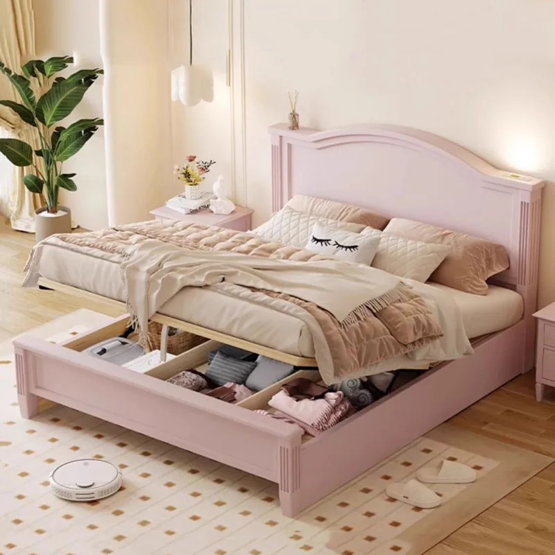 Large Queen Double Bed Modern Simple Girls European Style Double Bed Aesthetic Solid Wood Letto Matrimoniale Bedroom Furniture
Large Queen Double Bed Modern Simple Girls European Style Double Bed Aesthetic Solid Wood Letto Matrimoniale Bedroom Furniture