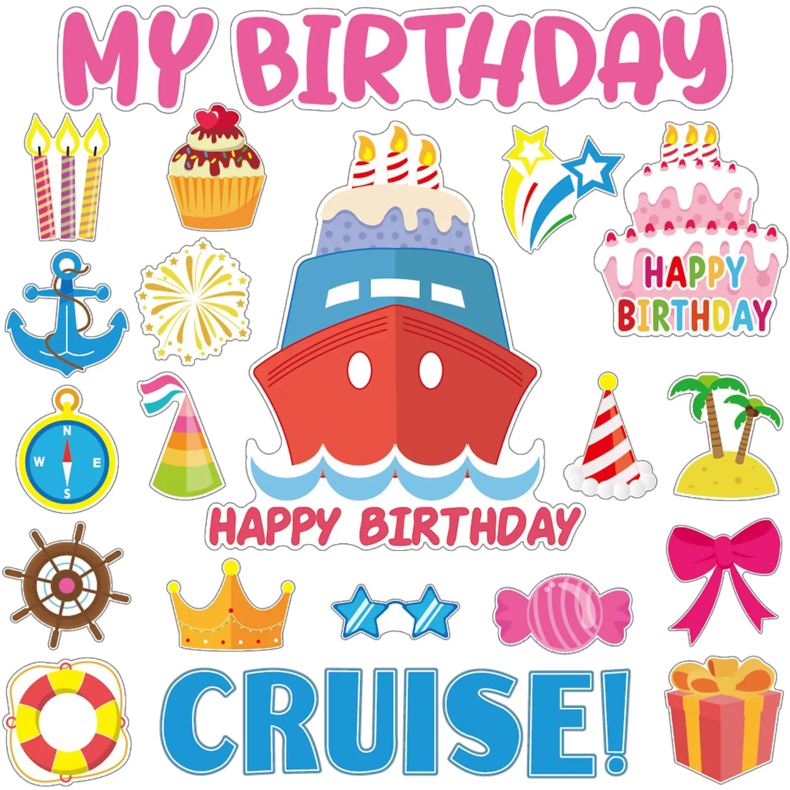 27 Pcs Birthday Cruise Door Magnets Decorations Funny Cruise Ship Door Magnets Magnetic for Cabin Ship Refrigerator Office Car
27 Pcs Birthday Cruise Door Magnets Decorations Funny Cruise Ship Door Magnets Magnetic for Cabin Ship Refrigerator Office Car