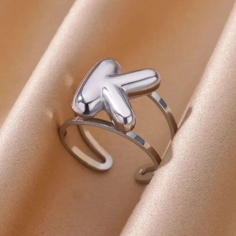 Double Layer A~Z Letter Rings for Women Stainless Steel Adjustable Initials Ring Aesthetic Wedding Alphabet Jewelry Gift anillos
Double Layer A~Z Letter Rings for Women Stainless Steel Adjustable Initials Ring Aesthetic Wedding Alphabet Jewelry Gift anillos