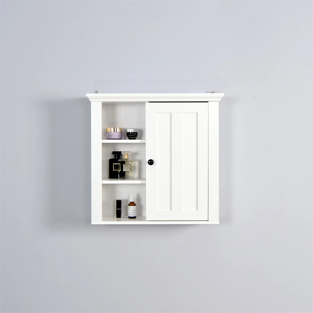 Modern Bathroom Wall Cabinet With 3 Open Compartments, Door Wall Mounted Storage Organizer Over The Toilet Storage Cabinet
Modern Bathroom Wall Cabinet With 3 Open Compartments, Door Wall Mounted Storage Organizer Over The Toilet Storage Cabinet