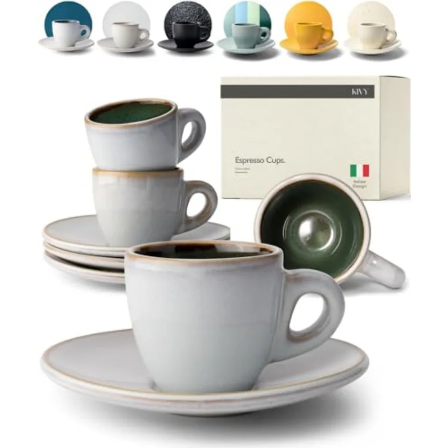 Stoneware, 4-Piece Set - Italian Design, Thick-Walled, 3 oz, Microwave and Dishwasher Safe
Stoneware, 4-Piece Set - Italian Design, Thick-Walled, 3 oz, Microwave and Dishwasher Safe