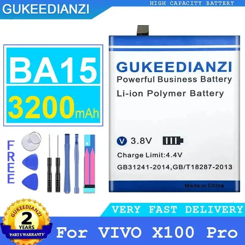 3200Mah Premium Replacement BA15 For Vivo X100 Pro Mobile Phone Battery
3200Mah Premium Replacement BA15 For Vivo X100 Pro Mobile Phone Battery