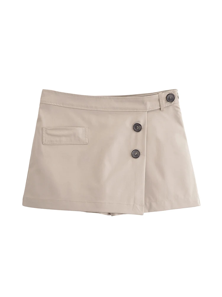KUCLUT Women Fashion Khaki Front Button Side Zipper Mini Skirts Shorts Vintage High Waist Female Chic Lady Shorts 
KUCLUT Women Fashion Khaki Front Button Side Zipper Mini Skirts Shorts Vintage High Waist Female Chic Lady Shorts