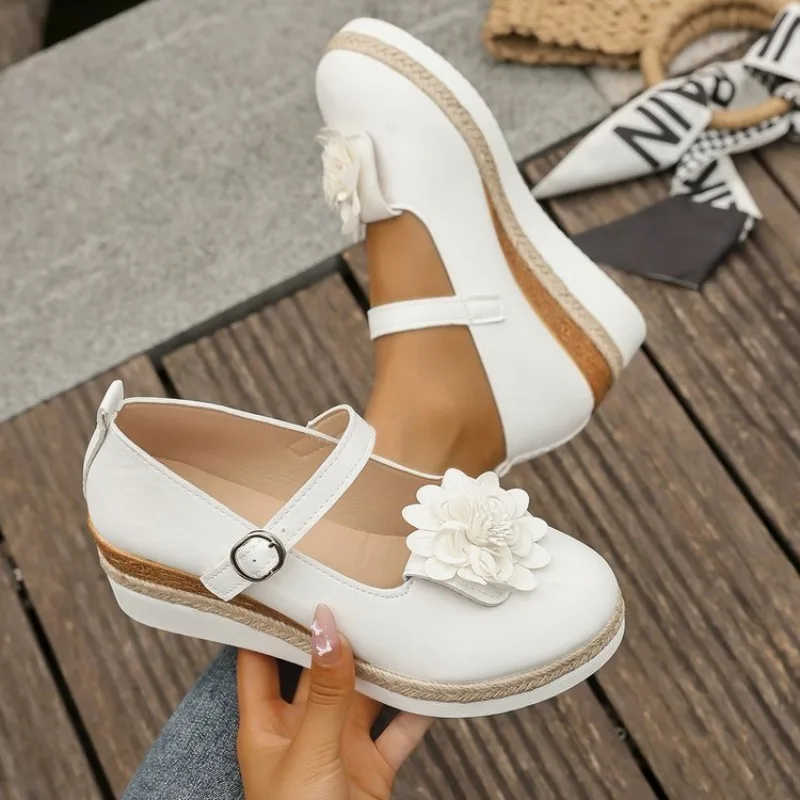 Women's Wedge Mary Janes Round Toe Platform Shoes Buckle Strap Floral Detail Woven Trim Casual Everyday Walking Wear Ladies 2026
Women's Wedge Mary Janes Round Toe Platform Shoes Buckle Strap Floral Detail Woven Trim Casual Everyday Walking Wear Ladies 2026