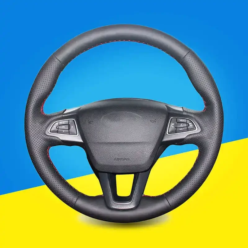 Auto Braiding On The Steering Wheel Cover for Ford Focus 2015-2018 Kuga 2016-2019 C-MAX (Grand C-Max) 2015-2020 Ecosport Car
Auto Braiding On The Steering Wheel Cover for Ford Focus 2015-2018 Kuga 2016-2019 C-MAX (Grand C-Max) 2015-2020 Ecosport Car