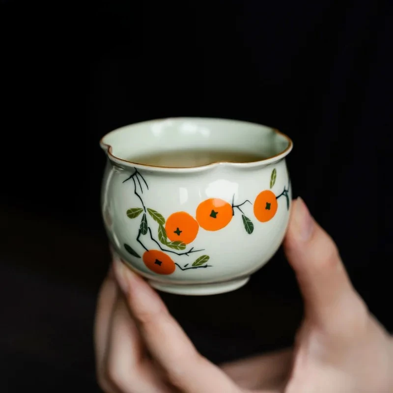 100ml Hand Drawn Persimmon Master Cup Zen Ceramic Tea Cup Flower Mouth Tasting Mug Vintage Tea Bowl Cafes Gift Teaware Crafts
100ml Hand Drawn Persimmon Master Cup Zen Ceramic Tea Cup Flower Mouth Tasting Mug Vintage Tea Bowl Cafes Gift Teaware Crafts