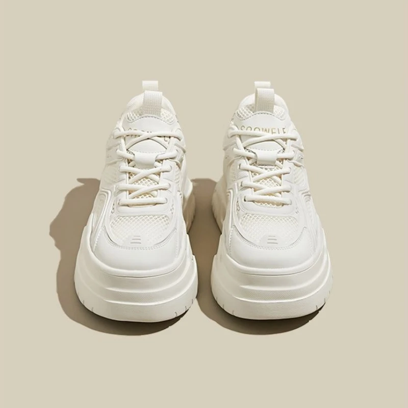 2026 Summer Breathable Mesh Platform Sneakers Hidden Wedge Heel White Casual Skate Shoes Comfortable Thick Sole Sports Shoes
2026 Summer Breathable Mesh Platform Sneakers Hidden Wedge Heel White Casual Skate Shoes Comfortable Thick Sole Sports Shoes