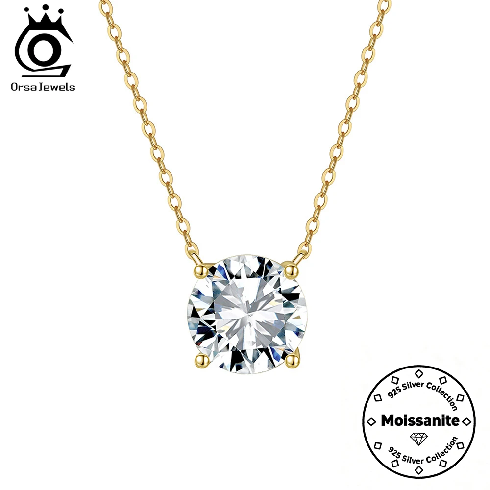ORSA JEWELS Sparkling 1-4CT Round Moissanite Necklace Party Gift S925 Pure Silver Diamond Pendant High Quality Jewelry SMON05
ORSA JEWELS Sparkling 1-4CT Round Moissanite Necklace Party Gift S925 Pure Silver Diamond Pendant High Quality Jewelry SMON05