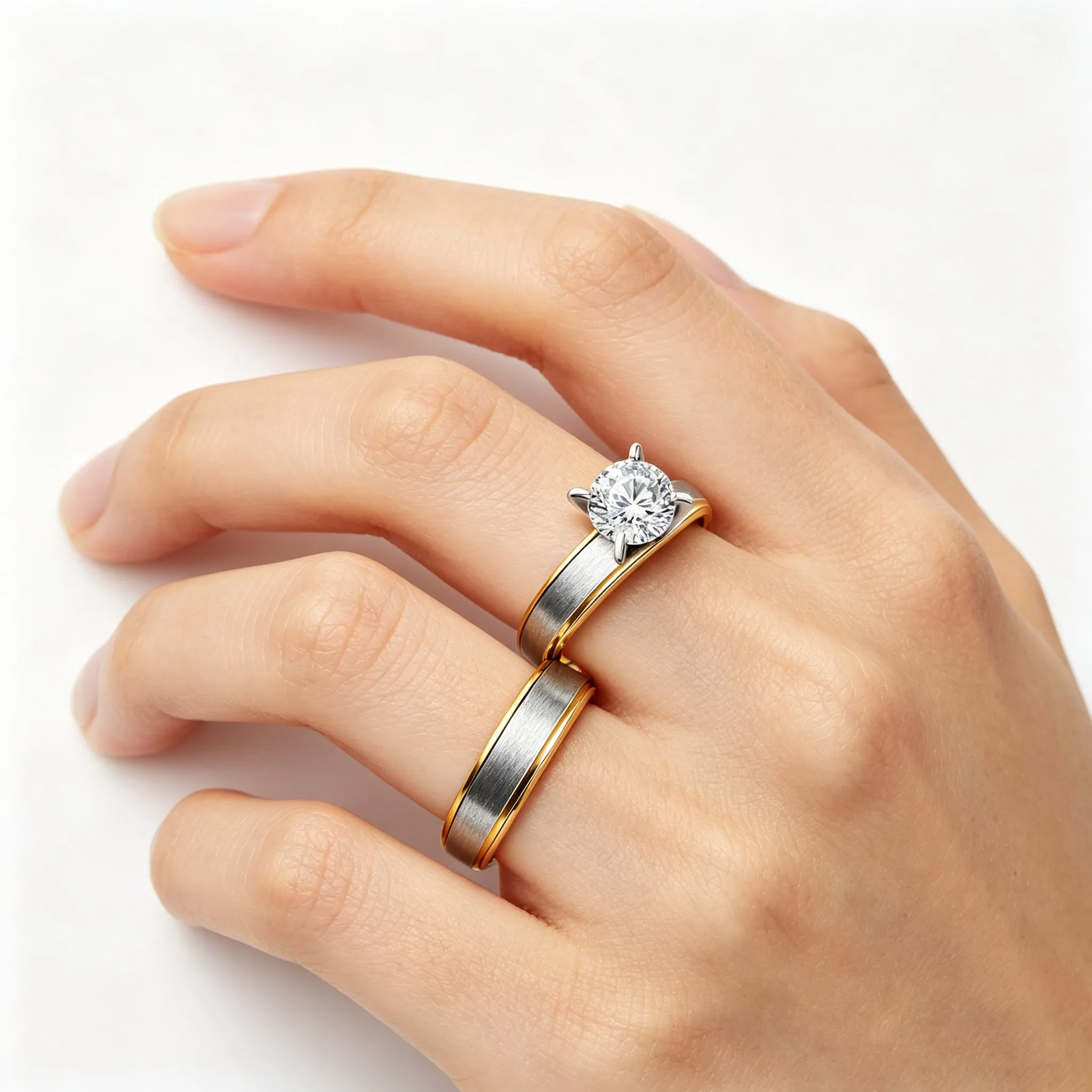 Stainless steel cubic zirconia couple rings, men's and women's wedding jewelry wearing jewelry anniversary gift wholesales
Stainless steel cubic zirconia couple rings, men's and women's wedding jewelry wearing jewelry anniversary gift wholesales