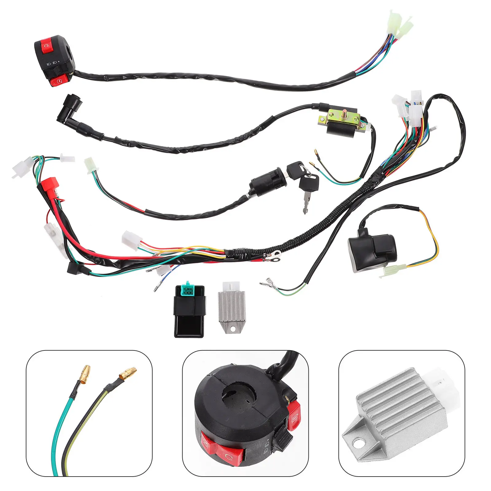 1Set Atv Wire Harness Kit Durable Design Easy Installation 50cc 70cc 90cc 110cc Atv Parts Cost-Effective Practical Solution
1Set Atv Wire Harness Kit Durable Design Easy Installation 50cc 70cc 90cc 110cc Atv Parts Cost-Effective Practical Solution