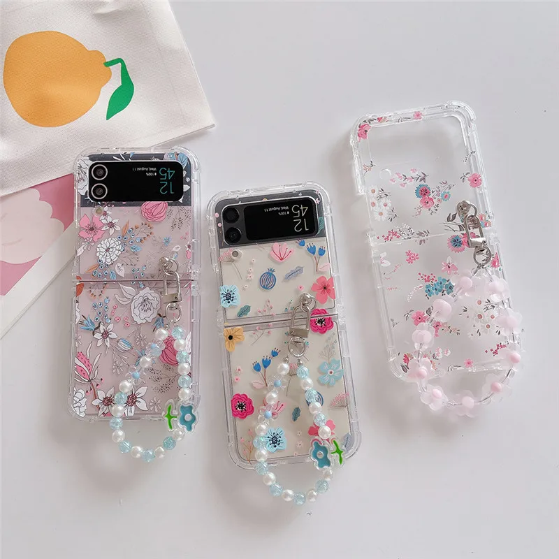 For Samsung Galaxy Z Flip 4 3 Case Flowers With Bracelet Soft Silicone Shockproof Protective TPU Cover For Samsung Z Flip4 3
For Samsung Galaxy Z Flip 4 3 Case Flowers With Bracelet Soft Silicone Shockproof Protective TPU Cover For Samsung Z Flip4 3