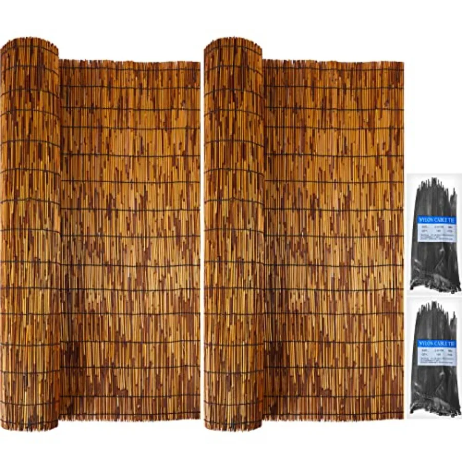 2 Rolls Natural Bamboo Reed Fencing for Patio Privacy Boho Fences Decor 3.3 ft x 13.3 ft Reed Screen with 200 Nylon Cable Ties
2 Rolls Natural Bamboo Reed Fencing for Patio Privacy Boho Fences Decor 3.3 ft x 13.3 ft Reed Screen with 200 Nylon Cable Ties