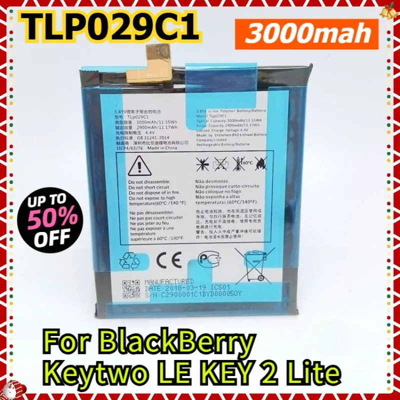 НОВЫЙ аккумулятор TLP029C1 3000 мАч для мобильного телефона для BlackBerry Keytwo LE KEY 2 Lite/BBE100/A30/A30 Plus, совместимые аккумуляторы
НОВЫЙ аккумулятор TLP029C1 3000 мАч для мобильного телефона для BlackBerry Keytwo LE KEY 2 Lite/BBE100/A30/A30 Plus, совместимые аккумуляторы