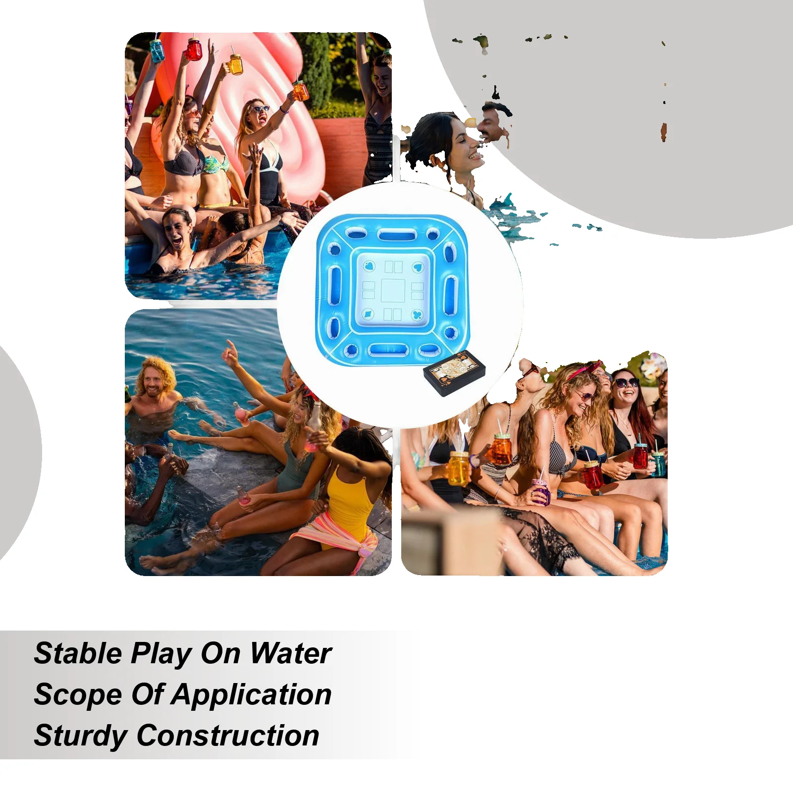 Плавающий стол для бассейна, надувной поднос для игральных карт, складной стол для бассейна с держателем для еды и напитков для отдыха на озере
Плавающий стол для бассейна, надувной поднос для игральных карт, складной стол для бассейна с держателем для еды и напитков для отдыха на озере