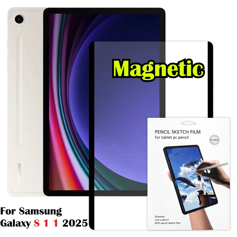 Для SAMSUNG Galaxy Tab S11 2025 S10 Lite S9 S8 S7 Fe A11 A9 Plus 11 12,4 13,1 Съемная защитная пленка с магнитной бумажной текстурой для экрана
Для SAMSUNG Galaxy Tab S11 2025 S10 Lite S9 S8 S7 Fe A11 A9 Plus 11 12,4 13,1 Съемная защитная пленка с магнитной бумажной текстурой для экрана