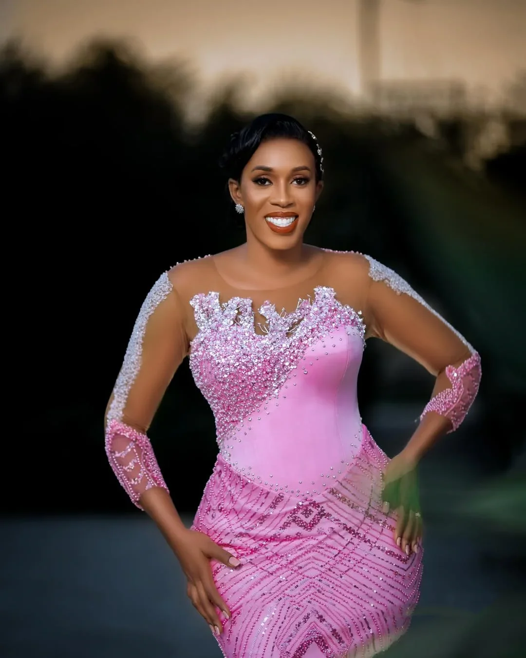 Luxury Pink Long Prom Dresses Sequin Mermaid Illusions Full Sleeves Beading Back Lace Up Evening Gowns Customized
Luxury Pink Long Prom Dresses Sequin Mermaid Illusions Full Sleeves Beading Back Lace Up Evening Gowns Customized