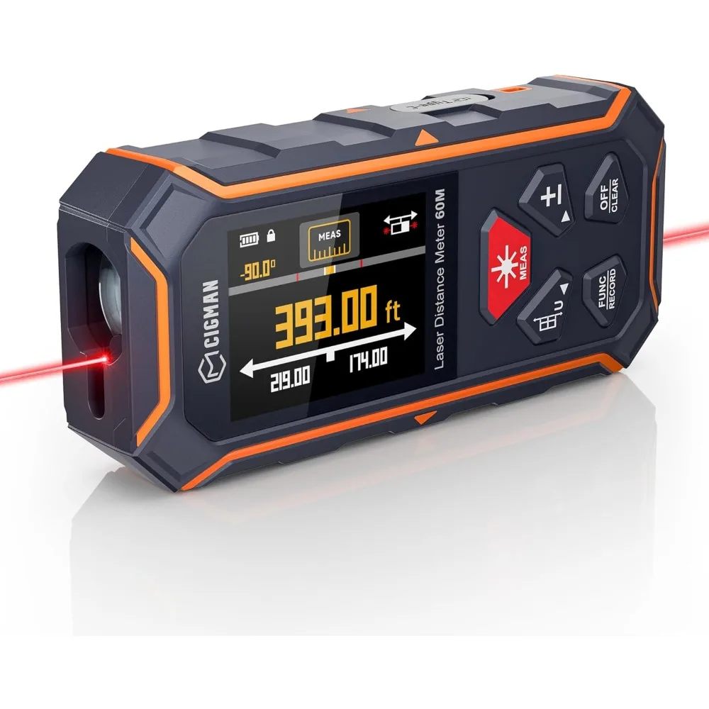 Dual Laser Distance Meter 393Ft Bilateral Measure Tool with Backlit LCD Display Rechargeable Laser Range Finder Angle Sensor
Dual Laser Distance Meter 393Ft Bilateral Measure Tool with Backlit LCD Display Rechargeable Laser Range Finder Angle Sensor