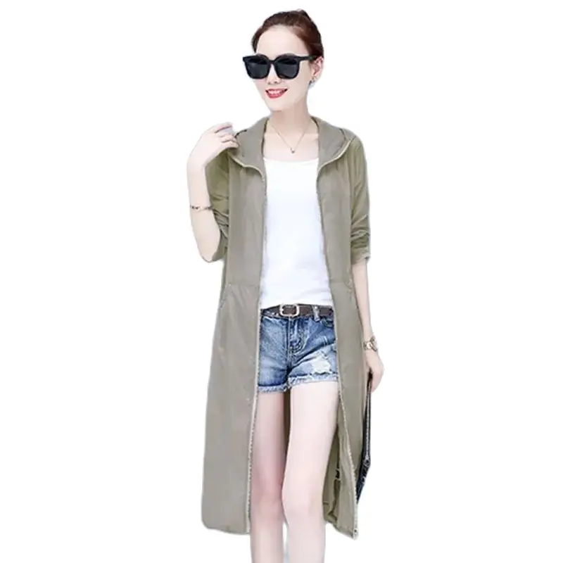 UV Sun Protection Clothes Women Hooded Loose Long High Quality Sunscreen Shirt Long Sleeve Ice Silk Summer Breathable Jacket
UV Sun Protection Clothes Women Hooded Loose Long High Quality Sunscreen Shirt Long Sleeve Ice Silk Summer Breathable Jacket