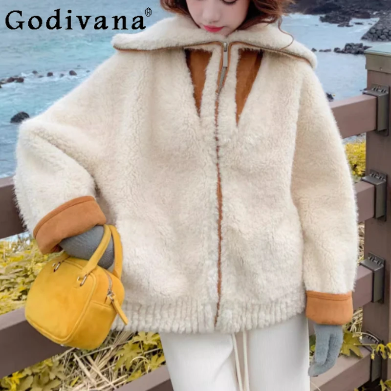 Beige Contrasting Color Navy Style Fashion Loose Thickened Coat Women Winter New Versatile Temperament Age-reducing Warm Coats
Beige Contrasting Color Navy Style Fashion Loose Thickened Coat Women Winter New Versatile Temperament Age-reducing Warm Coats