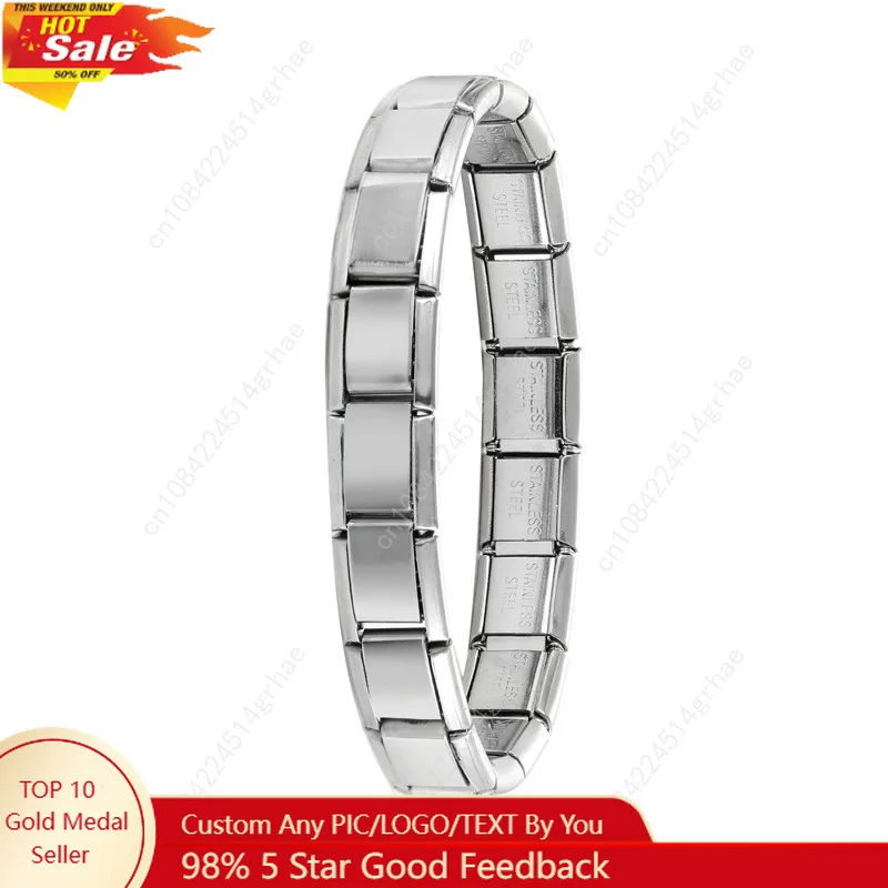 New Women's Men's Jewelry DIY 9MM Width Italian Elastic Charm Bracelet Solid Color Stainless Steel Fashion Bangle
New Women's Men's Jewelry DIY 9MM Width Italian Elastic Charm Bracelet Solid Color Stainless Steel Fashion Bangle