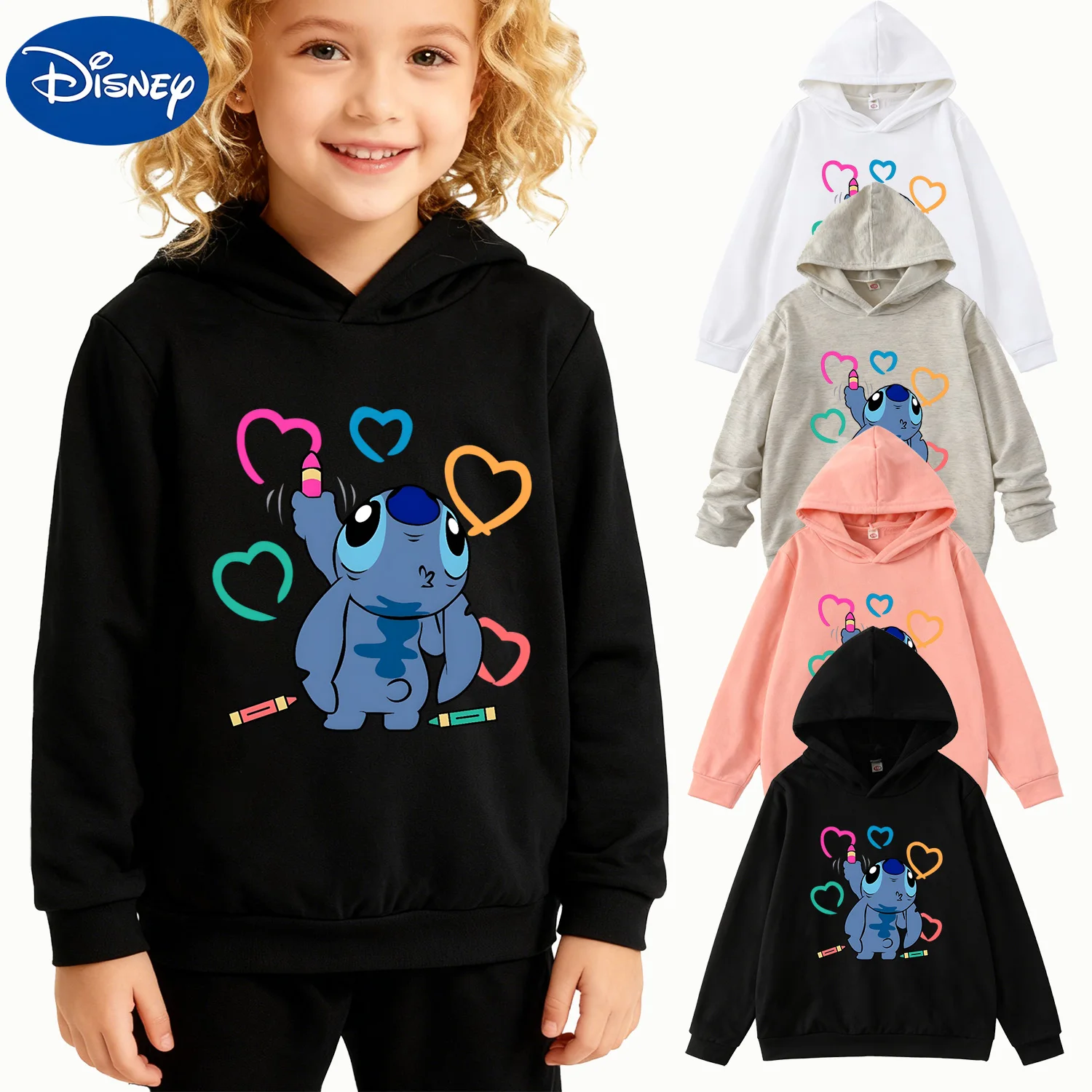 Детская толстовка с рисунком Disney Lilo & Stitch Crayon Heart, черный пуловер с длинными рукавами
Детская толстовка с рисунком Disney Lilo & Stitch Crayon Heart, черный пуловер с длинными рукавами