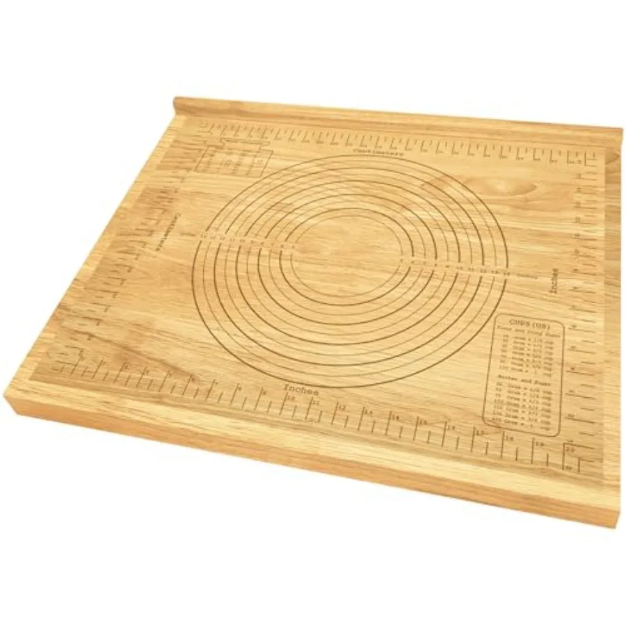 Pastry Board with Measurement 23.5" x 19.5" Kneading Board Wood Pastry Baking Board with Counter Lip
Pastry Board with Measurement 23.5" x 19.5" Kneading Board Wood Pastry Baking Board with Counter Lip