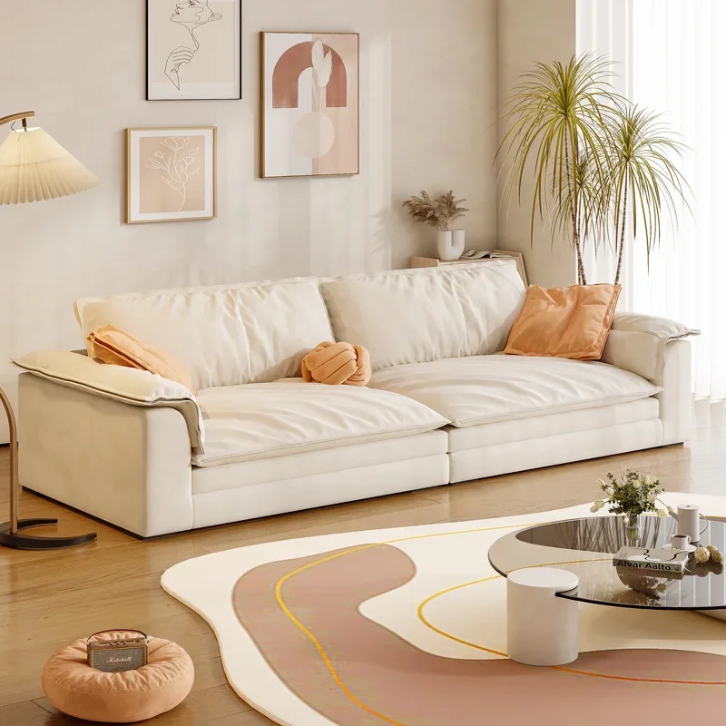 Nordic Fabric Sofa Faux Leather down Modern Simple Large Apartment Living Room Extra Wide Brushed Velvet Large Sitting Deep Sofa
Nordic Fabric Sofa Faux Leather down Modern Simple Large Apartment Living Room Extra Wide Brushed Velvet Large Sitting Deep Sofa