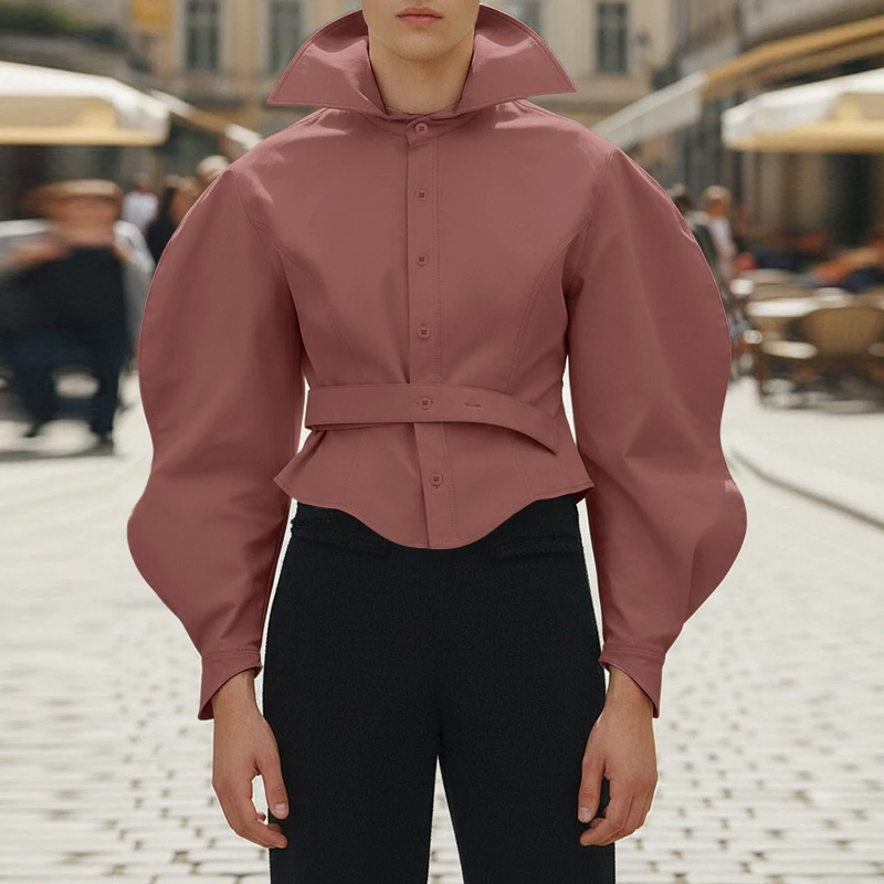 INCERUN Мужская рубашка сплошной цвет с лацканами и длинным рукавом Свободные укороченные топы Мужская уличная одежда Модные повседневные топы Мужские рубашки с поясом S-5XL
INCERUN Мужская рубашка сплошной цвет с лацканами и длинным рукавом Свободные укороченные топы Мужская уличная одежда Модные повседневные топы Мужские рубашки с поясом S-5XL