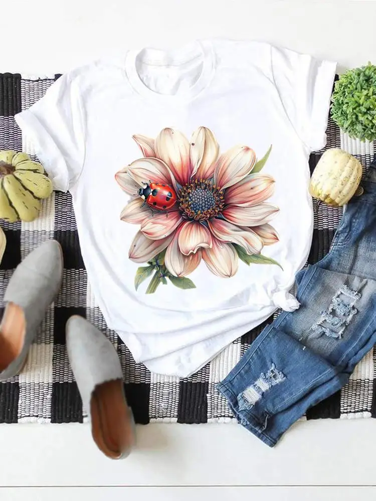 Sweet Flower Cute 90s Ladies Popular Casual Women Graphic T Tees Clothing Fashion Clothes Print Short Sleeve O-neck T-shirts
Sweet Flower Cute 90s Ladies Popular Casual Women Graphic T Tees Clothing Fashion Clothes Print Short Sleeve O-neck T-shirts