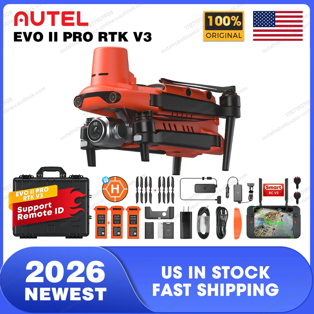 Комплект Autel Robotics EVO II Pro RTK V3 Rugged Kit с высокоточным модулем RTK и камерой 6K для геодезических работ и инспекций
Комплект Autel Robotics EVO II Pro RTK V3 Rugged Kit с высокоточным модулем RTK и камерой 6K для геодезических работ и инспекций