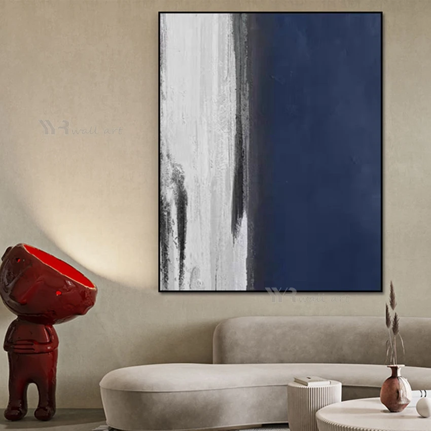 Custom Abstract Minimalist Art Mural Handmade Oil Painting Modern Blue White Wall Decoration Poster Living Room Bedroom Porch
Custom Abstract Minimalist Art Mural Handmade Oil Painting Modern Blue White Wall Decoration Poster Living Room Bedroom Porch