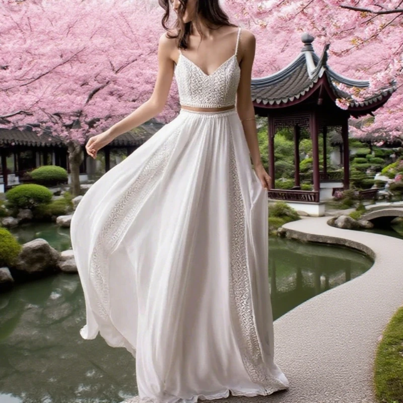 Простые свадебные платья в стиле бохо, состоящие из 2 предметов, трапециевидные бретельки, с открытой спиной, без рукавов, элегантные свадебные платья, Vestidos по индивидуальному заказу
Простые свадебные платья в стиле бохо, состоящие из 2 предметов, трапециевидные бретельки, с открытой спиной, без рукавов, элегантные свадебные платья, Vestidos по индивидуальному заказу