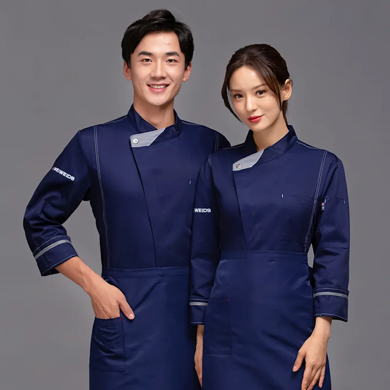 Chef's workwear for men, long-sleeved kitchen work clothes, baking and pastry kitchen attire, catering hotel restaurant clothing
Chef's workwear for men, long-sleeved kitchen work clothes, baking and pastry kitchen attire, catering hotel restaurant clothing