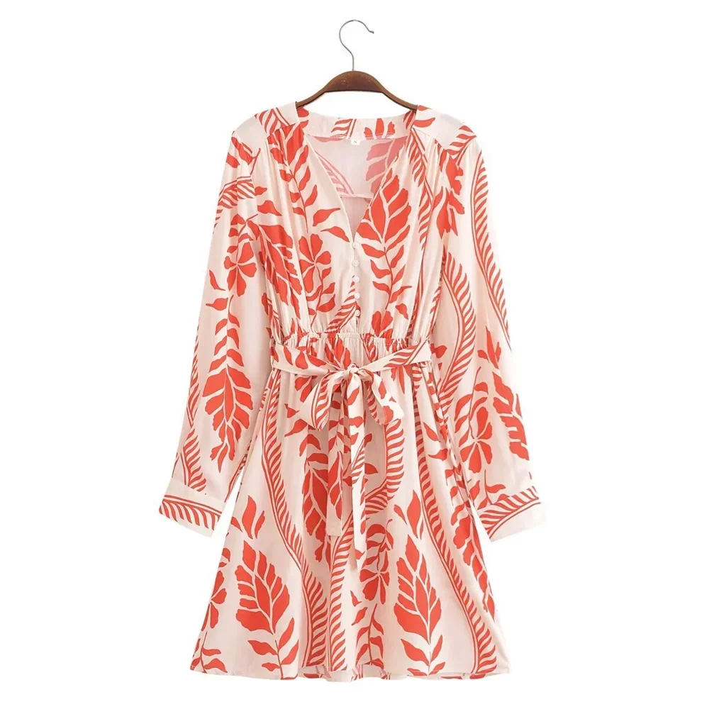 2025 Summer New Fashion Casual Women's Wear Simple V-neck Long sleeved Waistband Decoration Short Dress
2025 Summer New Fashion Casual Women's Wear Simple V-neck Long sleeved Waistband Decoration Short Dress
