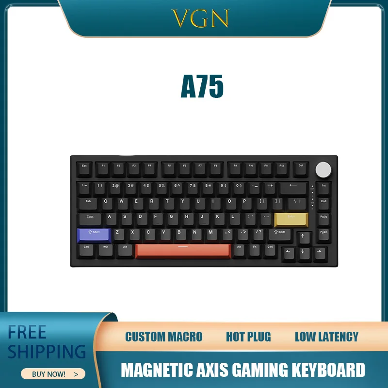 Vgn A75 Magnetic Axis Mechanical Keyboard Fps Esports Game Rt Low Latency Hot Swap Full-Key Rollover Gasket Custom Macro Gift
Vgn A75 Magnetic Axis Mechanical Keyboard Fps Esports Game Rt Low Latency Hot Swap Full-Key Rollover Gasket Custom Macro Gift