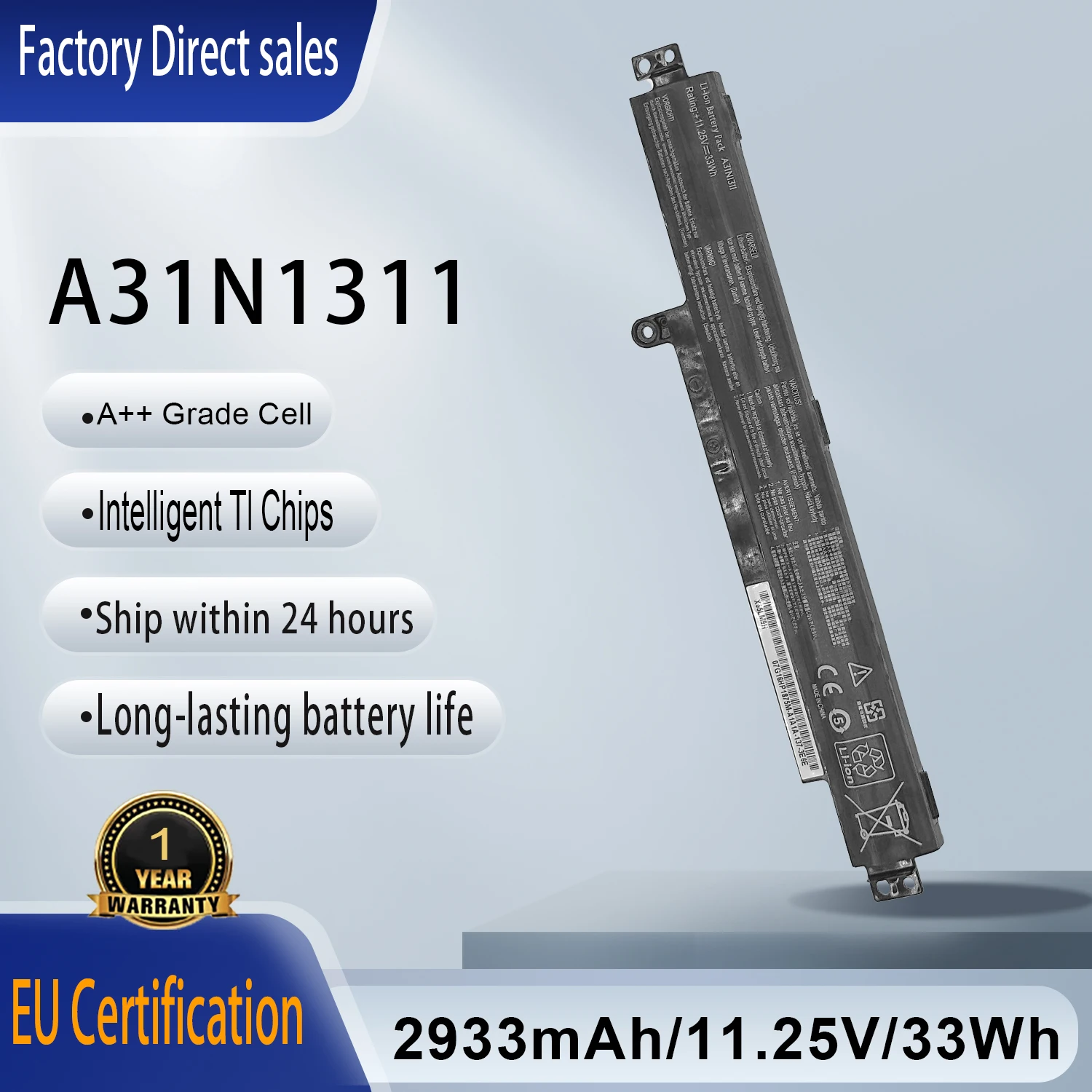 New A31N1311 Laptop Battery For ASUS VivoBook X102B F102B X102BA F102BA F102BA-SH41T F102BA-DF047H X102BA-BH41T F102BASH Series
New A31N1311 Laptop Battery For ASUS VivoBook X102B F102B X102BA F102BA F102BA-SH41T F102BA-DF047H X102BA-BH41T F102BASH Series