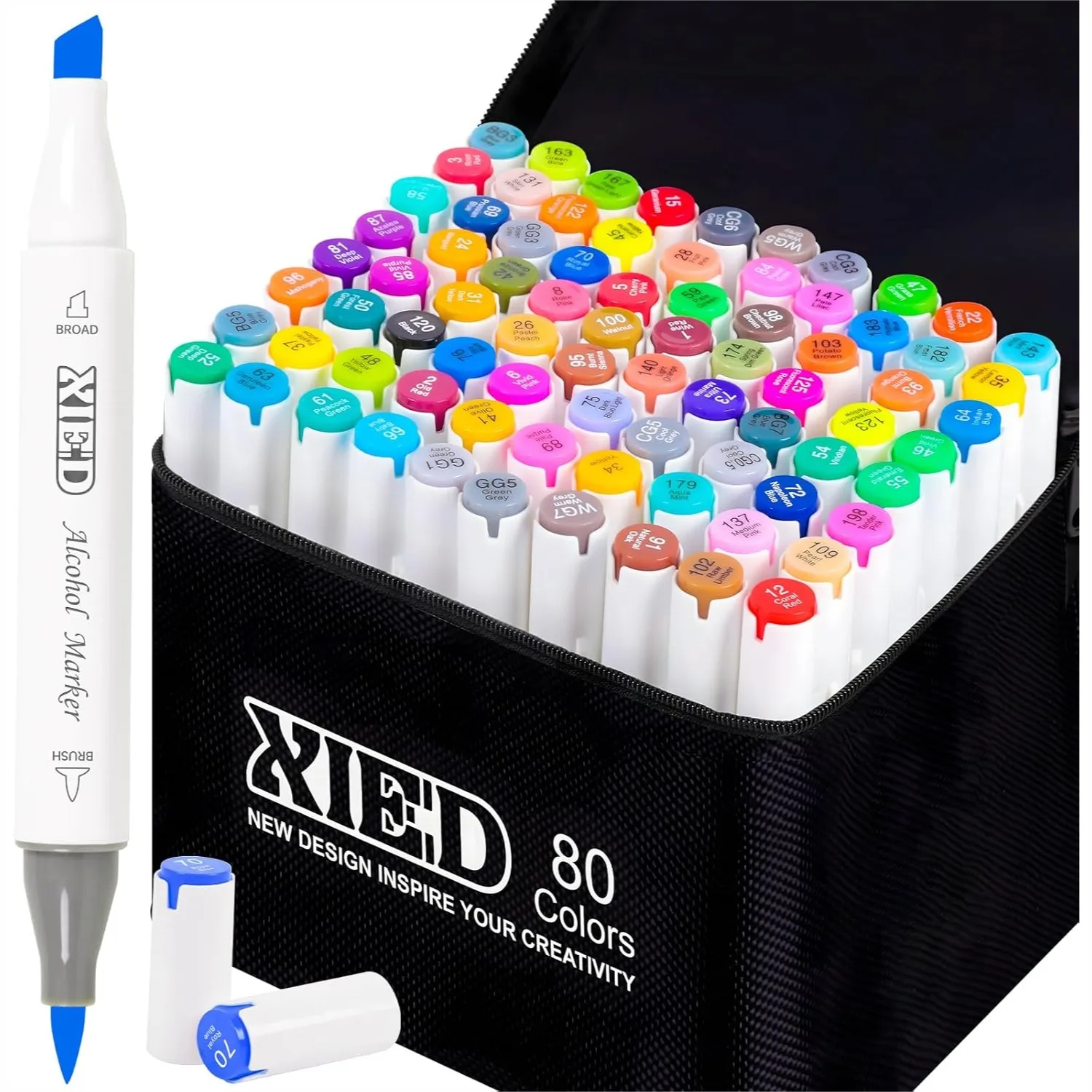 80 Colors Alcohol Markers Set With Chisel And Brush Tips For Artists Adults Coloring Drawing
80 Colors Alcohol Markers Set With Chisel And Brush Tips For Artists Adults Coloring Drawing