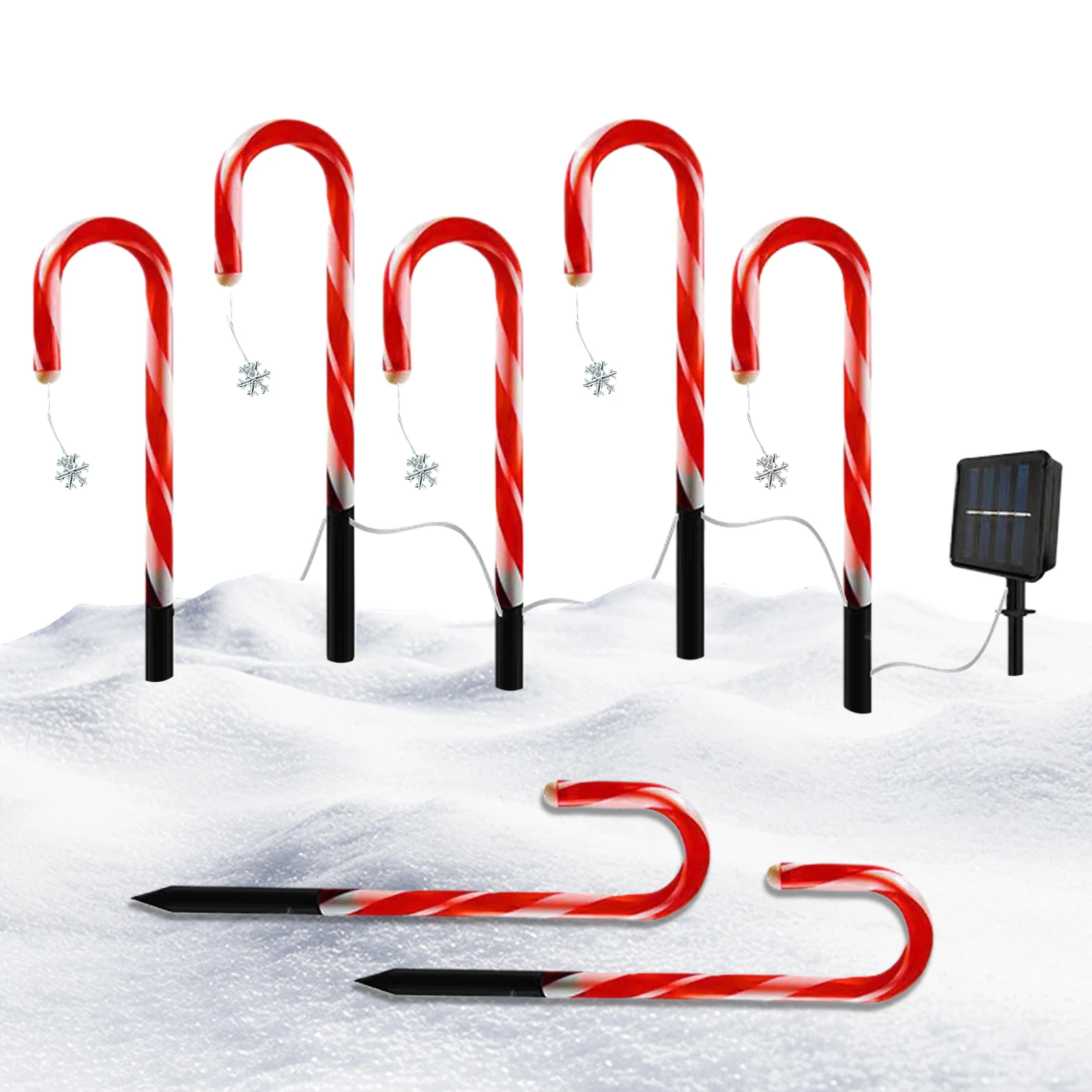 5PCS Solar Candy Cane Lights 8 Modes Solar Pathway Lights Christmas Decorative Lights for Outdoor Garden Balcony Lawn Decoration
5PCS Solar Candy Cane Lights 8 Modes Solar Pathway Lights Christmas Decorative Lights for Outdoor Garden Balcony Lawn Decoration