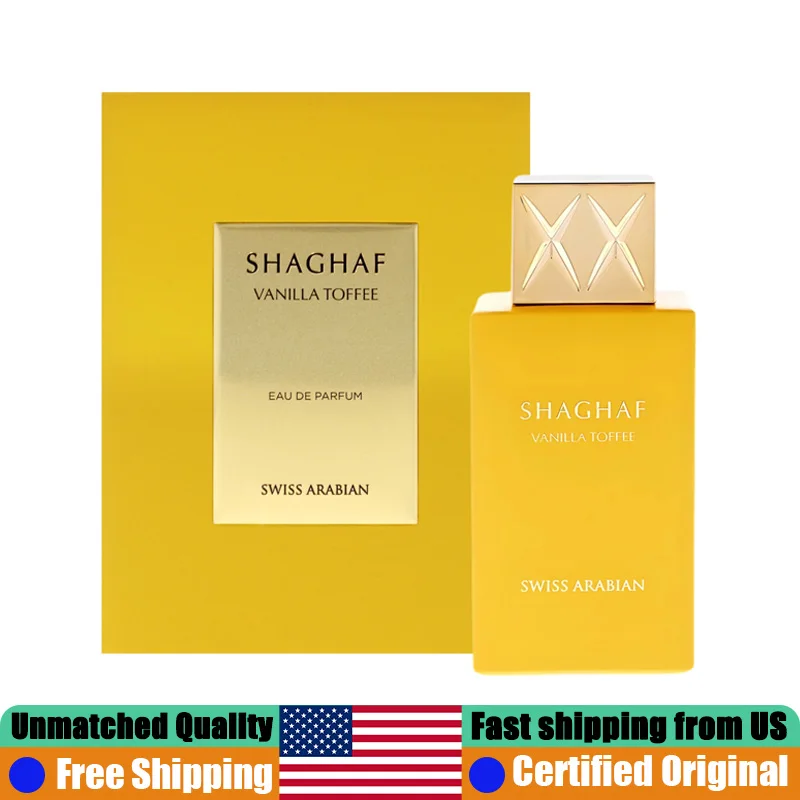 Swiss Arabian Shaghaf Vanilla Toffee EDP Original Arab Perfumes 2.5 Oz Natural Lasting Oriental Vanilla Gourmand Unisex Cologne
Swiss Arabian Shaghaf Vanilla Toffee EDP Original Arab Perfumes 2.5 Oz Natural Lasting Oriental Vanilla Gourmand Unisex Cologne