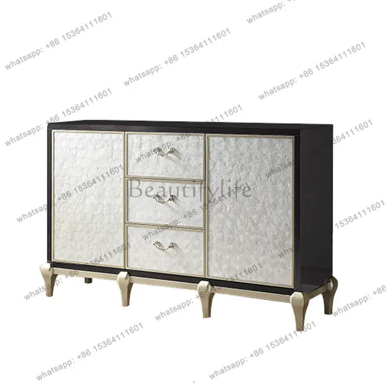 Light luxury solid wood dining side cabinet Modern living room Simple entrance cabinet
Light luxury solid wood dining side cabinet Modern living room Simple entrance cabinet