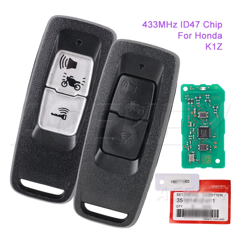 Moto Remote Control Key Fob 433Mhz ID47 Chip for Honda PCX160 FORZA Motorcycle 35111/35121-K1Z-U11 Replace Car Smart Key Battery
Moto Remote Control Key Fob 433Mhz ID47 Chip for Honda PCX160 FORZA Motorcycle 35111/35121-K1Z-U11 Replace Car Smart Key Battery