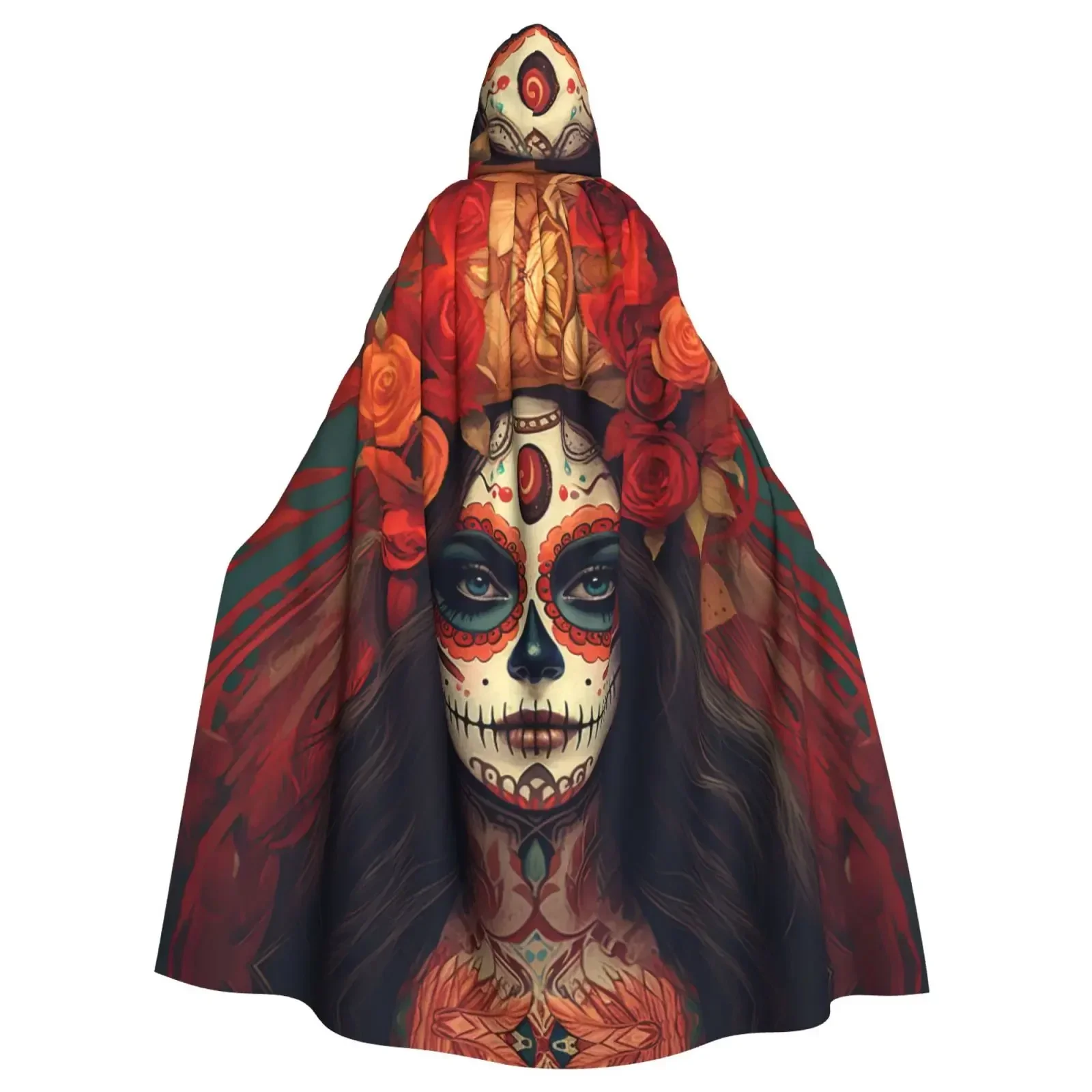 Mexican Skull Calavera Illustration Hooded Cloak Coat Halloween Cosplay Costume Vampire Devil Wizard Cape Unisex Halloween Cape
Mexican Skull Calavera Illustration Hooded Cloak Coat Halloween Cosplay Costume Vampire Devil Wizard Cape Unisex Halloween Cape